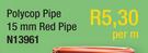 Polycop Pipe 15mm Red Pipe N13961-Per mtr