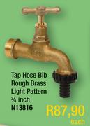 Tap Hose Bib Rough Brass Light Pattern 3/4 Inch N13816
