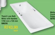 Thandi Luxe Bath White With Handles 1700mm x 720mm S06295