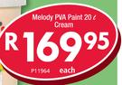 Melody PVA Paint 20L Cream P11964