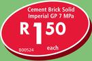 Cement Brick Solid Imperial GP 7MPa B00524-Each