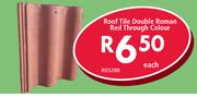 Roof Tile Double Roman Red Through Colour R03288-Each