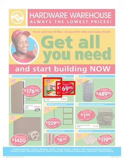 Hardware Warehouse Gauteng  : Get All You Need (25 May -20 Jun 2015), page 1