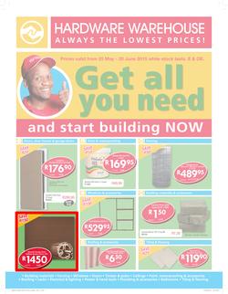 Hardware Warehouse Gauteng  : Get All You Need (25 May -20 Jun 2015), page 1