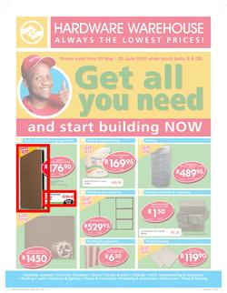 Hardware Warehouse Gauteng  : Get All You Need (25 May -20 Jun 2015), page 1