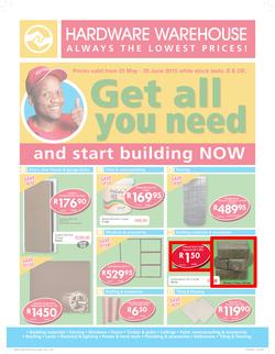 Hardware Warehouse Gauteng  : Get All You Need (25 May -20 Jun 2015), page 1
