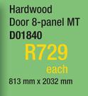 Hardwood Door 8 Panel MT D01840-813mm x 2032mm Each