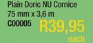 Plain Doric NU Cornice 75mm x 3.6m C00005-Each