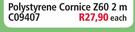 Polystyrene Cornice Z60 2m C09407-Each