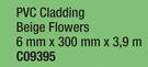 PVC Cladding Beige Flowers 6mm x 300mm x 3.9m C09395-Each