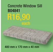 Concrete Window Sill 480mm x 170mm x 40mm B04841-Each