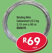 Binding Wire Galvanized L/G 5Kg 3.15mm x 80m B00076-Each