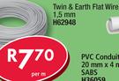 Twin & Earth Flat Wire 1.5mm H62948-Per M