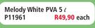 Melody White PVA P11961-5L