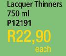 Lacquer Thinners P12191-750ml