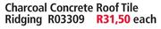 Charcoal Concrete Roof Tile Ridging R03309