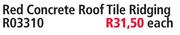 Red Concrete Roof Tile Ridging R03310
