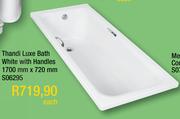 Thandi Luxe Bath White With Handles 1700x720mm S06295-Each