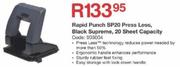 Rapid Punch SP20 Press Less, Black Supreme, 20 Sheet Capacity