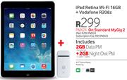 Apple iPad Retina Wi-Fi 16GB+ Vodafone R206z-On Standard MyGig 2