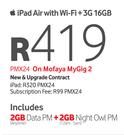 Apple iPad Air With Wi-Fi + 3G 16GB On Mofaya MyGig 2