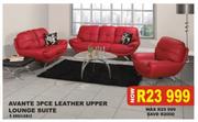 Avante 3 Pce Leather Upper Lounge Suite