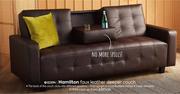 Hamilton Faux Leather Sleeper Couch 823094