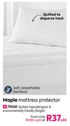 Maple Mattress Protector (Quilted, Hypoallergenic & Environmentally Friendly Single)