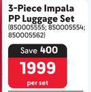 3 Piece Impala PP Luggage Set-Per Set