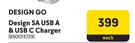 Design Go Design SA USB A & USB C CHarger-Each