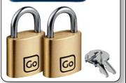Design Go Brass Key Padlock-Per 2 Pack