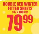 Double Bed Winter Fitted Sheets-137x188cm
