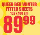 Queen Bed Winter Fitted Sheets-152x188cm