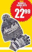 Boys Beanie & Glove Sets M-L