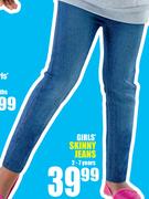 Girls Skinny Jeans 2-7 Years