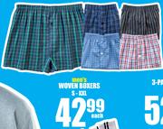Mens Woven Boxers S-XXL-Each