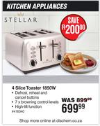 Stellar 4 Slice Toaster 1850W