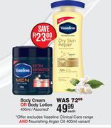 Vaseline Body Cream Or Body Lotion Assorted-400ml Each
