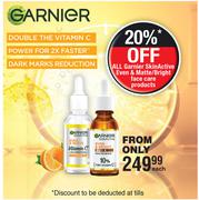 Garnier Skin Active Even & Matte/Bright Face Care Products-Each