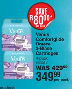 Gillette Venus Comfort Glide Breeze 3-Blade Cartridges 4 Pack-Per Pack