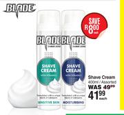 Blade Shave Cream Assorted-400ml Each