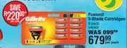 Gillette Fusion 5 5-Blade Cartridges 8 Pack-Per Pack