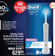 Oral-B Vitality D100, D150 Or D100 Kids Electric Toothbrush-Each