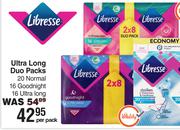 Libresse Ultra Long Duo Packs 20 Normal, 16 Goodnight, 16 Ultra Long-Per Pack