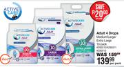 Active Care Adult 4 Drops Medium/Large/Extra Large 10 Pack-Per Pack