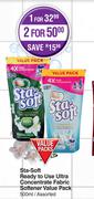 Sta Soft Ready To Use Ultra Concentrate Fabric Softener Value Pack Assorted-500ml