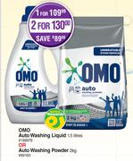Omo Auto Washing Liquid 1.5L Or Auto Washing Powder 2Kg-For 1