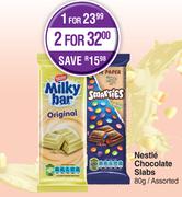 Nestle Chocolate Slabs Assorted-For 2 x 80g