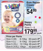 Baby Things Nappy Pants Sizes 3-6-Per Pack