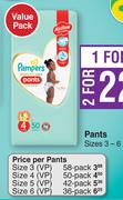 Pampers Pants Sizes 3-6 Value Pack-For 1
